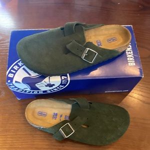 Birkenstock Boston Mountain View Green